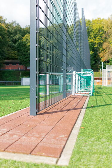 Blick auf Zaunanlage