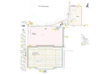 Bauplan visualisiert Wettkampfanlagen
