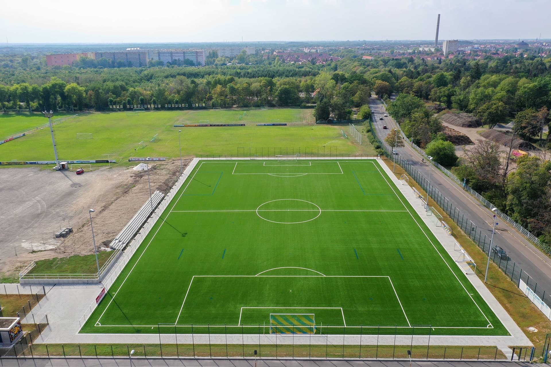 Luftaufnahme Bruno-Plache Stadion Leipzig
