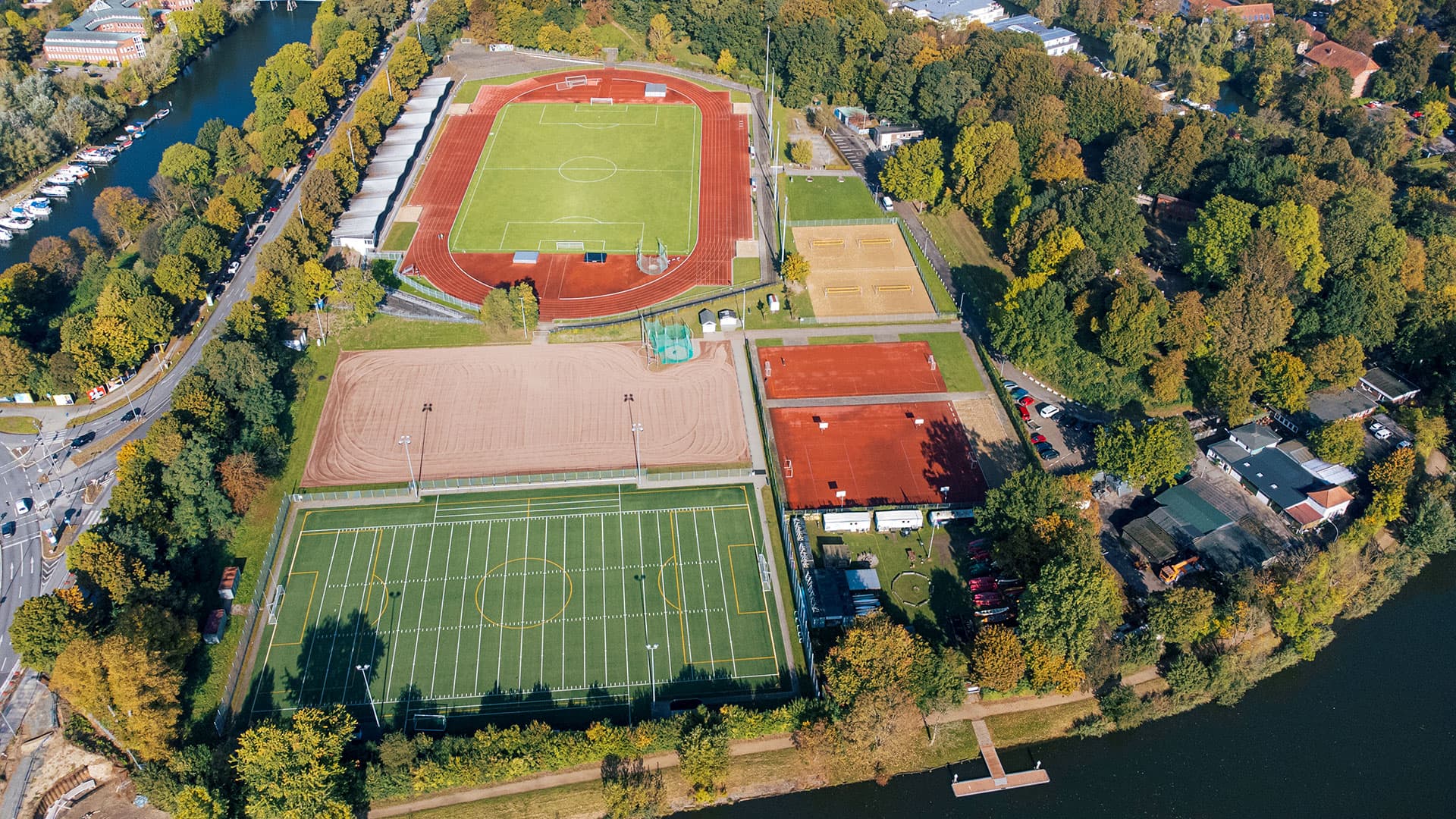 Luftaufnahme Stadion Buniamshof